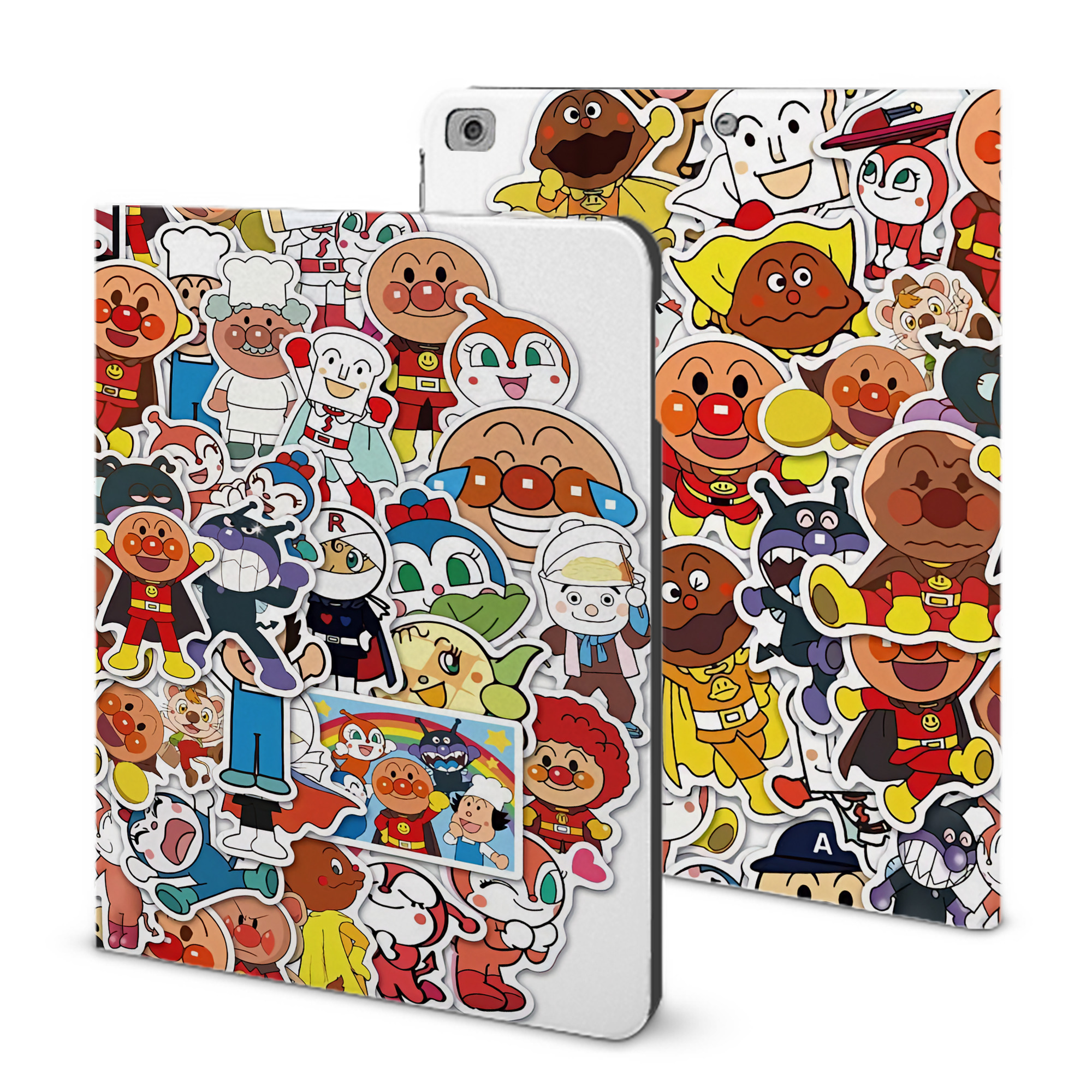 （画像用） アンパンマン Anpanman IPad ケース ブック型 PUレザー TPU 耐衝撃 軽量 薄型 ペン収納なし 全面保護 IPad 各モデル対応